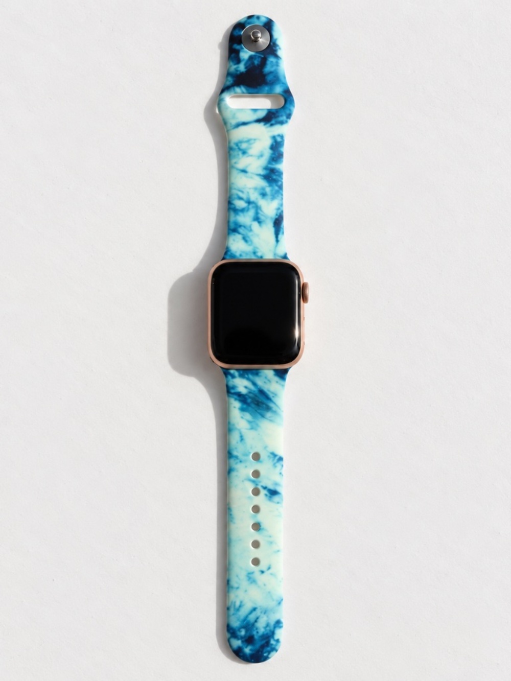 Blue Marble Silicone Apple Watch Band 38-44mm S/M M/L